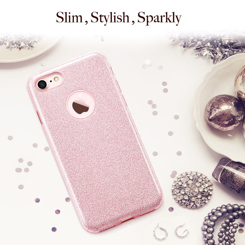 LSDI iPhone 5 5s SE Phone Case Makeup Glitter Sparkle Bling Cover for Girls Women for iPhone 6 6s 7 8 Plus X Xr Xs 11 Pro Max