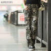 Women Workout Casual Military Camouflage Cargo Jeans Pants Denim Overalls Ladies Straight Multi-pocket Trousers Pantalon Femme Fashion