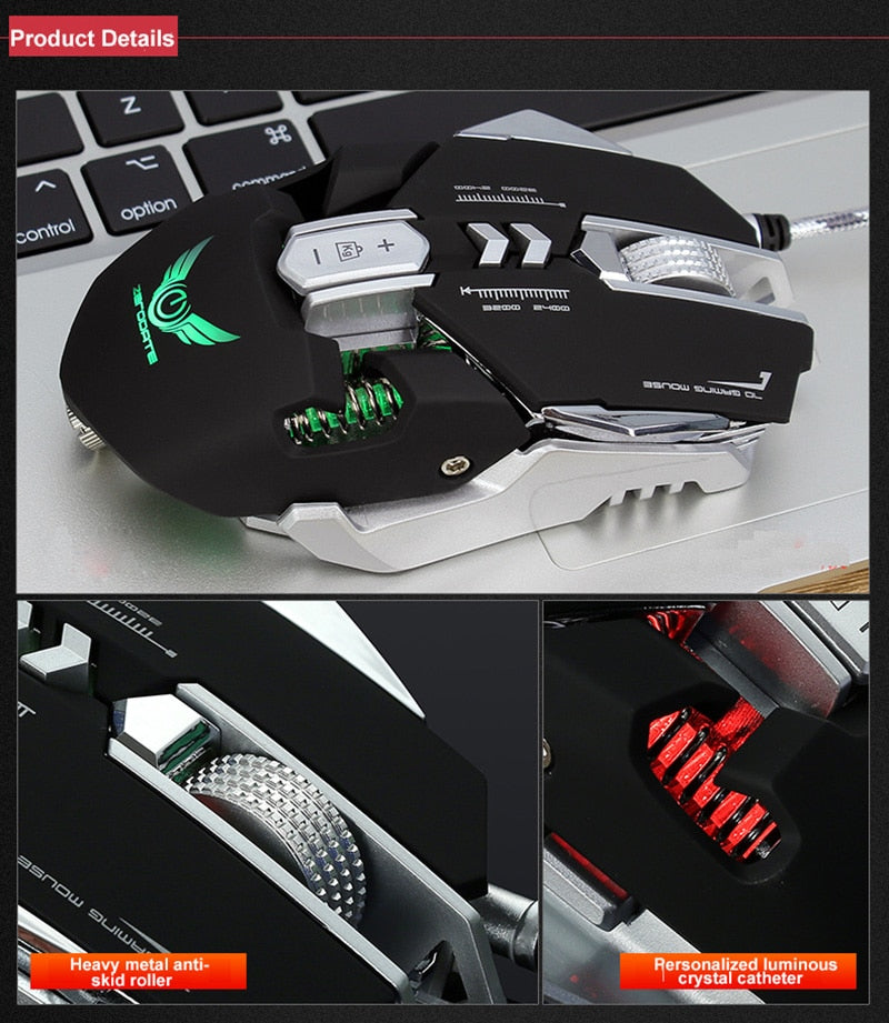 G9 Gaming Mouse Wired USB DPI Adjustable Macro Programmable Mouse Gamer Optical Professional RGB Mause Game Mice For PC Computer