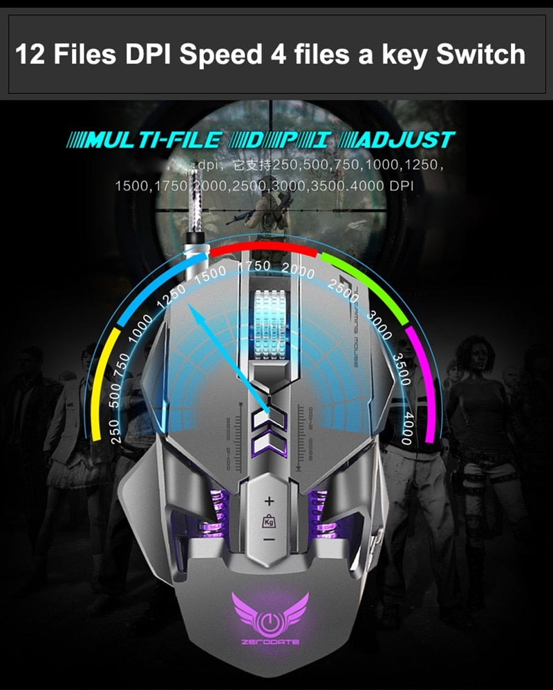 G9 Gaming Mouse Wired USB DPI Adjustable Macro Programmable Mouse Gamer Optical Professional RGB Mause Game Mice For PC Computer