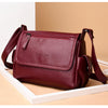 Tinkin Causal Women Shoulder Bag Soft PU Leather Female Messenger Bag Vintage Crossbody Bags