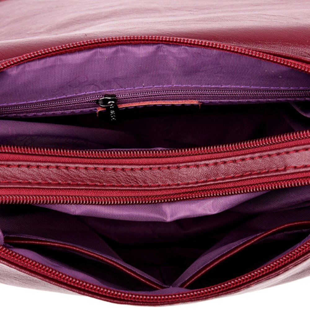 Tinkin Causal Women Shoulder Bag Soft PU Leather Female Messenger Bag Vintage Crossbody Bags