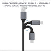 Vogek 3A USB Phone Cable with LED Digital Display Type C Micro USB Data Cable Fast Charging for iPhone Xiaomi Huawei Phone Cable