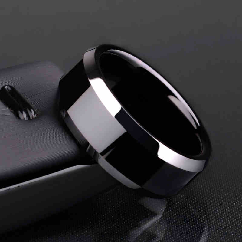 Ring Men Titanium Black Finger Ring