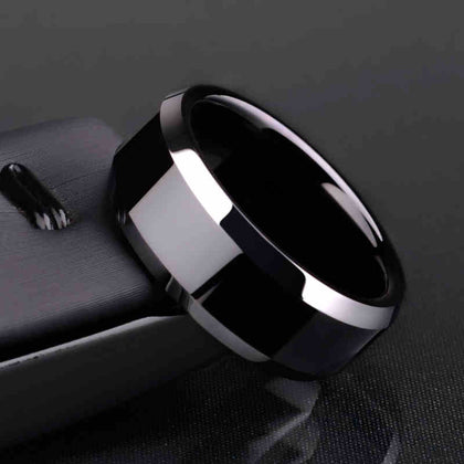 Ring Men Titanium Black Finger Ring