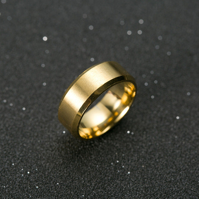 Ring Men Titanium Black Finger Ring