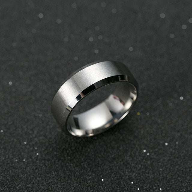 Ring Men Titanium Black Finger Ring