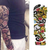 Full Flower Arm Tattoo Sticker 40models Fish Peacock Lotus Temporary Body paint Water Transfer fake Tatoo sleeve