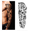 Full Flower Arm Tattoo Sticker 40models Fish Peacock Lotus Temporary Body paint Water Transfer fake Tatoo sleeve