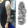Full Flower Arm Tattoo Sticker 40models Fish Peacock Lotus Temporary Body paint Water Transfer fake Tatoo sleeve