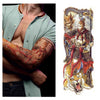 Full Flower Arm Tattoo Sticker 40models Fish Peacock Lotus Temporary Body paint Water Transfer fake Tatoo sleeve
