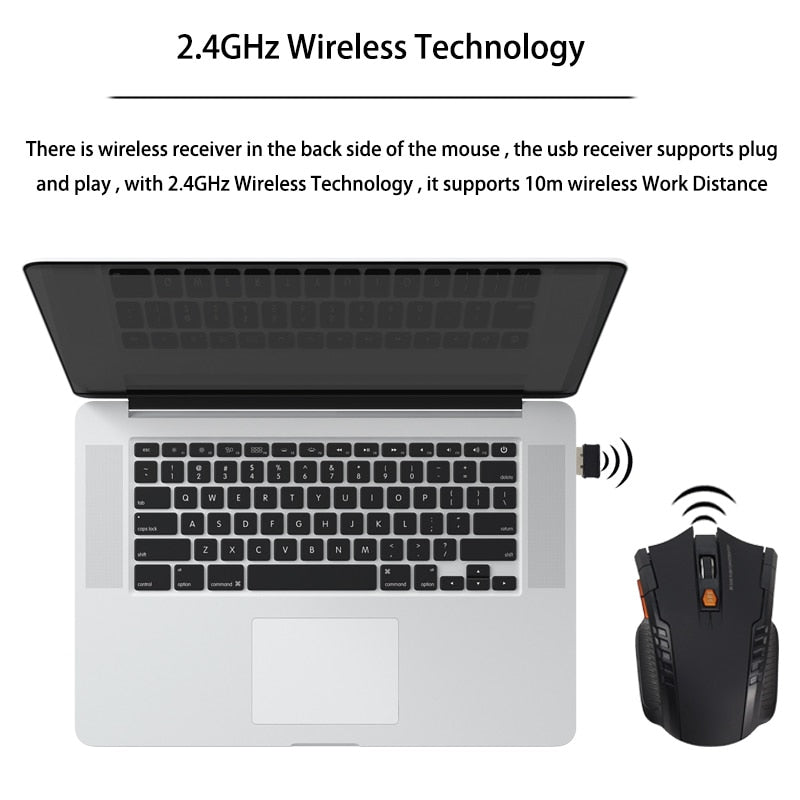 SOVAWIN Mini Wireless Mouse Portable Ergonomics Optical Gaming Mouse 2000 DPI USB 2.4G Computer Mause For Laptop PC Game Mice