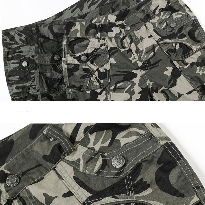 Women Workout Casual Military Camouflage Cargo Jeans Pants Denim Overalls Ladies Straight Multi-pocket Trousers Pantalon Femme Fashion