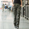 Women Workout Casual Military Camouflage Cargo Jeans Pants Denim Overalls Ladies Straight Multi-pocket Trousers Pantalon Femme Fashion