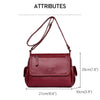 Tinkin Causal Women Shoulder Bag Soft PU Leather Female Messenger Bag Vintage Crossbody Bags
