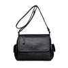 Tinkin Causal Women Shoulder Bag Soft PU Leather Female Messenger Bag Vintage Crossbody Bags