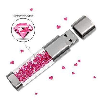 Stylish Real Capacity Usb Flash Drive 32GB 64GB Crystal Pen Drive 16GB Usb Stick 8GB Pendrive Memory Stick U Disk  Flash Drive