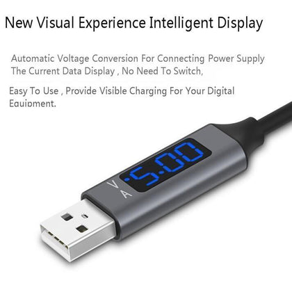 Vogek 3A USB Phone Cable with LED Digital Display Type C Micro USB Data Cable Fast Charging for iPhone Xiaomi Huawei Phone Cable