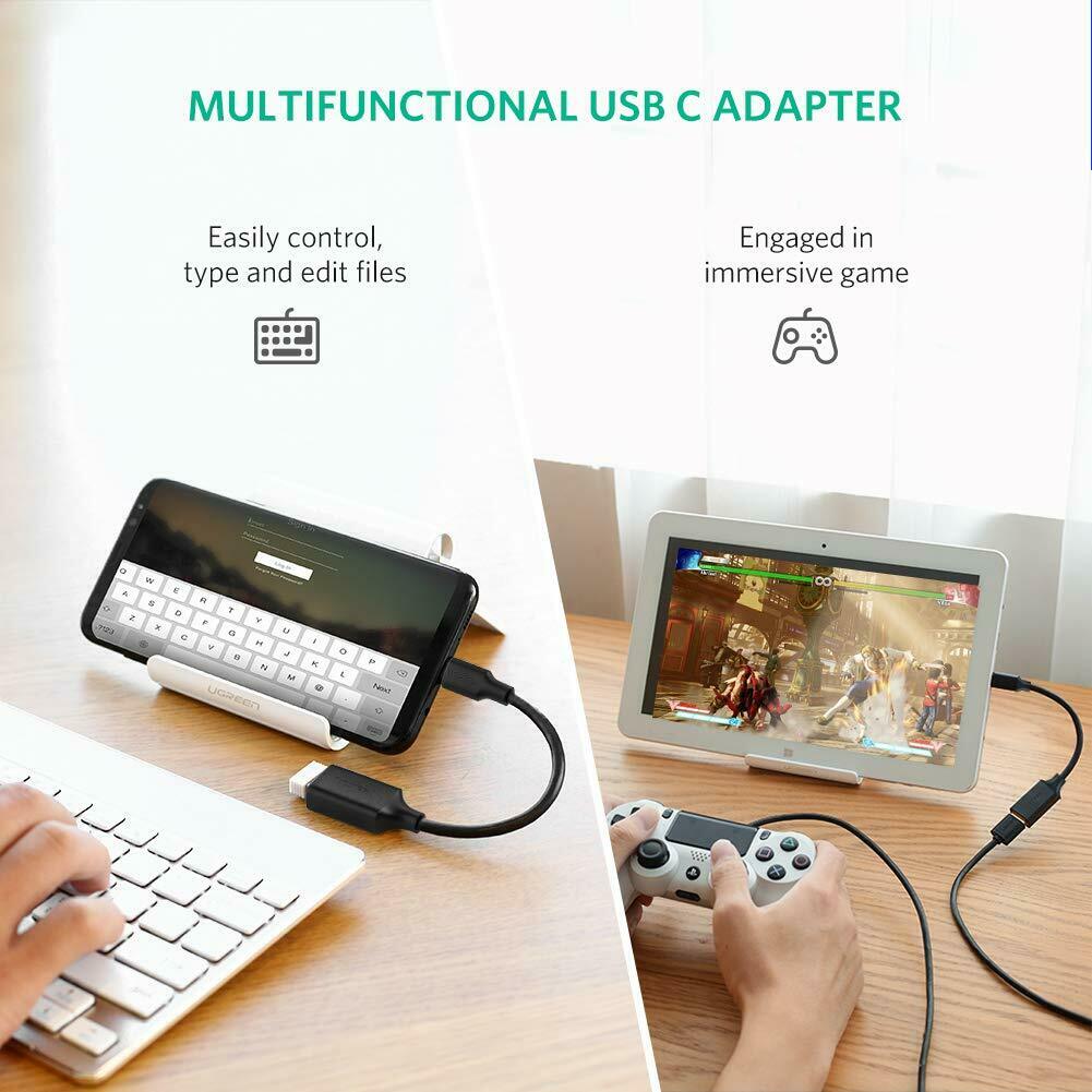 Ugreen USB C OTG Cable USB 3.1 OTG Adapter for Samsung S9 S8 Macbook Huawei P20