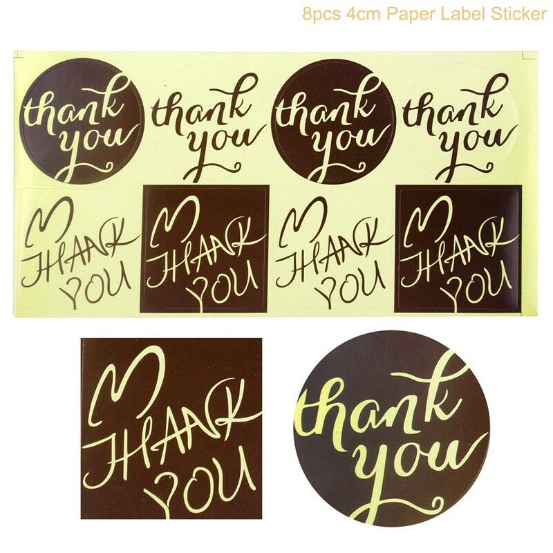 Happy Birthday Gift Handmade With Love Label Sealing Stickers Candy Bag Wedding