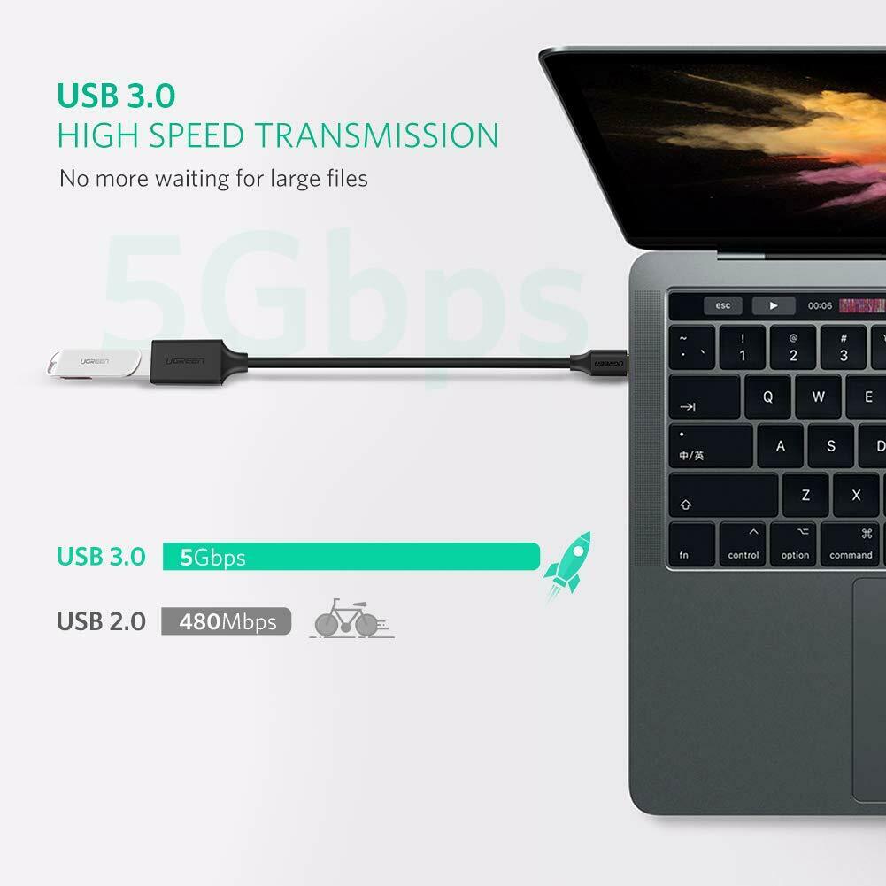 Ugreen USB C OTG Cable USB 3.1 OTG Adapter for Samsung S9 S8 Macbook Huawei P20