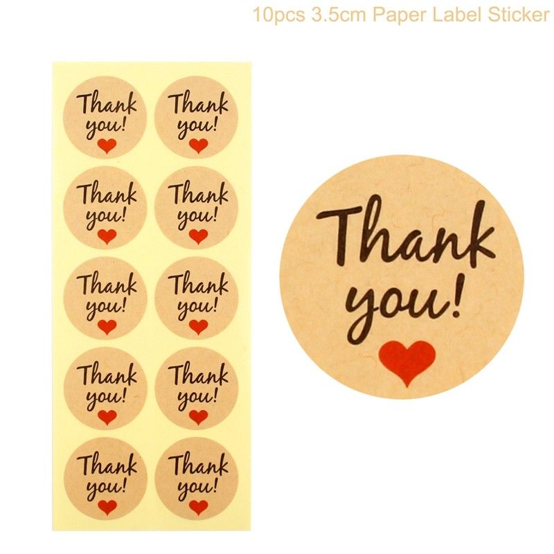 Happy Birthday Gift Handmade With Love Label Sealing Stickers Candy Bag Wedding